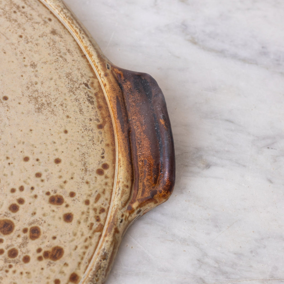 Stoneware Platter with Christofle Pie Server - elsie green - the french kitchen