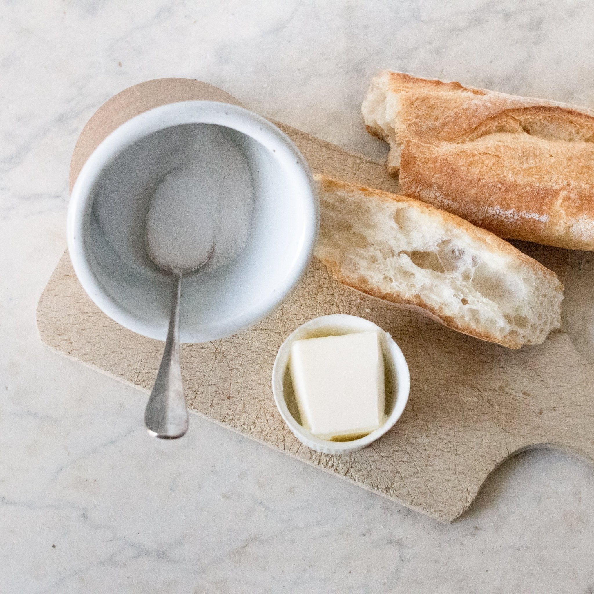 Stoneware Salt Cellar with Flavored Salt & Silver Spoon - elsie green - the french kitchen