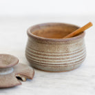 Stoneware Vallauris Mustard Pot - elsie green - the french ktichen
