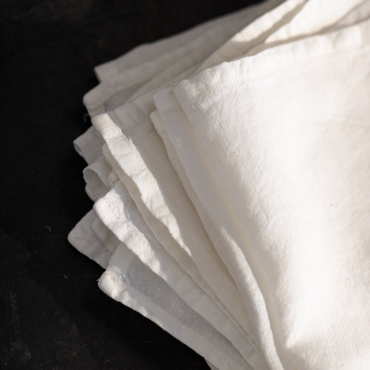 Stonewashed Cotton Napkin Set of 10 - elsie green - textiles
