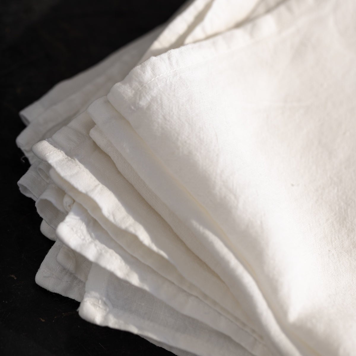 Stonewashed Cotton Napkin Set of 10 - elsie green - textiles