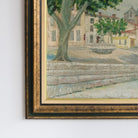 Street Scene With Pastel Buildings Oil Painting | Dated 1946 - elsie green - art
