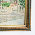 Street Scene With Pastel Buildings Oil Painting | Dated 1946 - elsie green - art