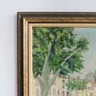 Street Scene With Pastel Buildings Oil Painting | Dated 1946 - elsie green - art
