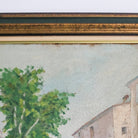 Street Scene with Pastel Buildings Oil Painting No. 2 | Dated 1946 - elsie green - art