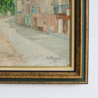 Street Scene with Pastel Buildings Oil Painting No. 2 | Dated 1946 - elsie green - art