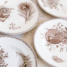 Succursale Transferware Plate With Birds And Feathers Set Of 4 - elsie green - The French Kitchen