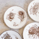 Succursale Transferware Plate With Birds And Feathers Set Of 4 - elsie green - The French Kitchen