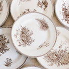 Succursale Transferware Plate With Birds And Feathers Set Of 4 - elsie green - The French Kitchen