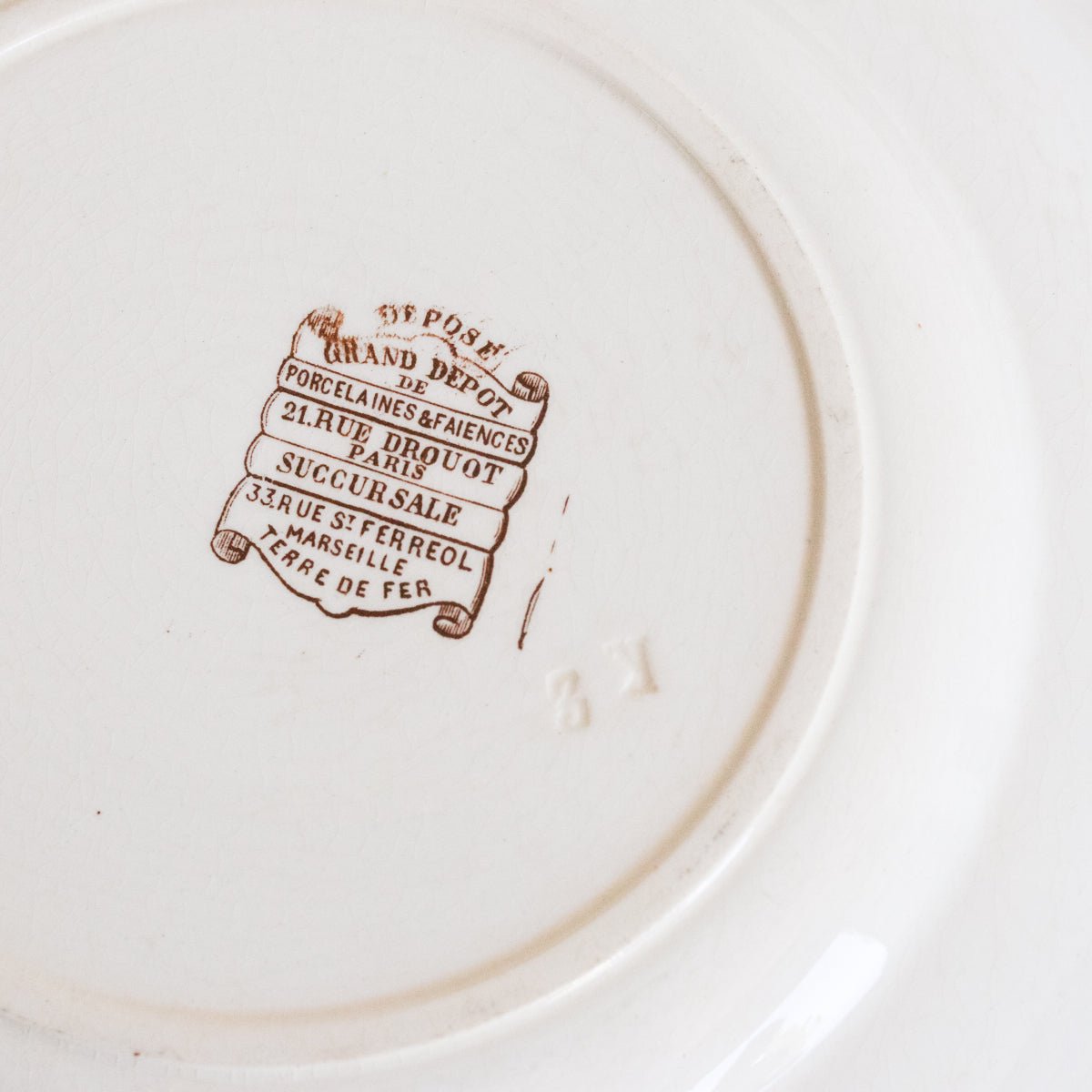 Succursale Transferware Plate With Birds And Feathers Set Of 4 - elsie green - The French Kitchen