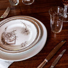 Succursale Transferware Plates With Birds & Feathers Set Of 8 - elsie green - The French Kitchen
