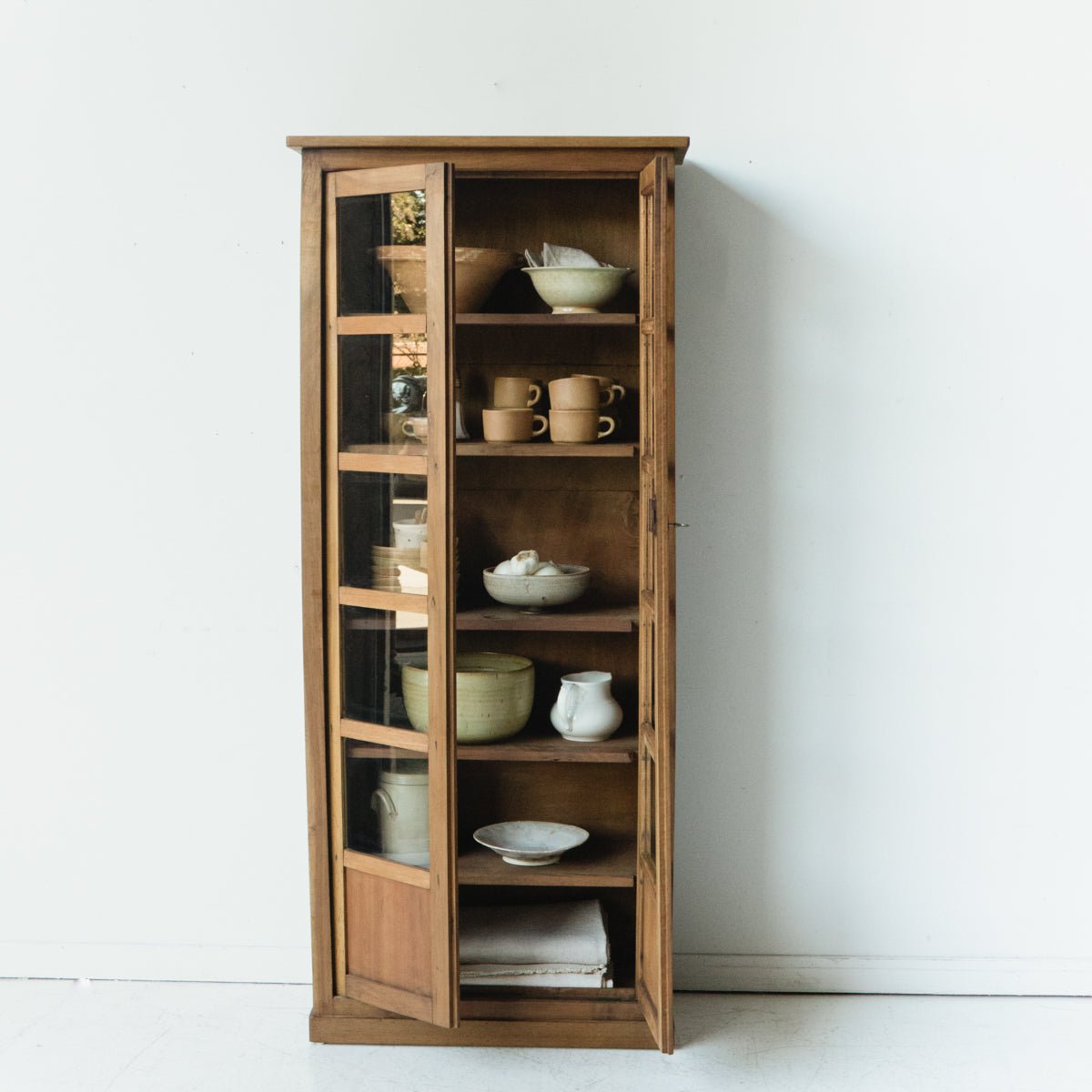 Tall Antique Vitrine - elsie green - furniture