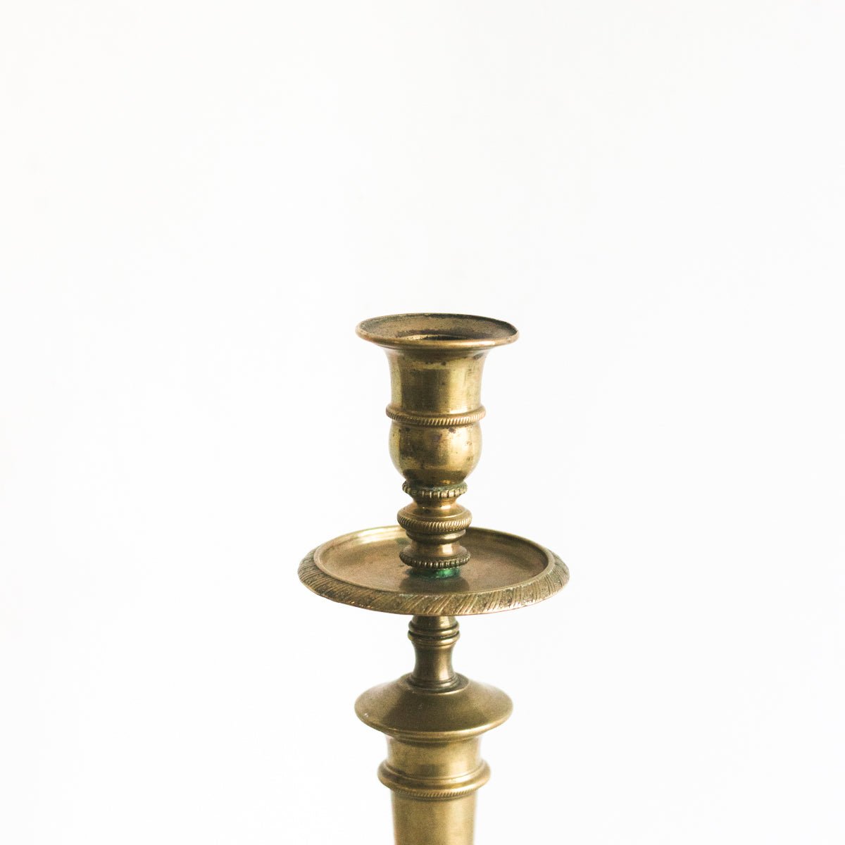 Tall Brass Candlestick - elsie green - decor