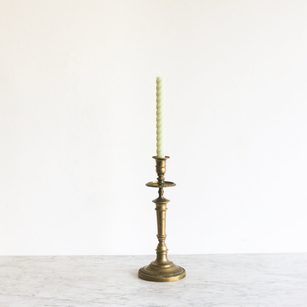 Tall Brass Candlestick - elsie green - decor