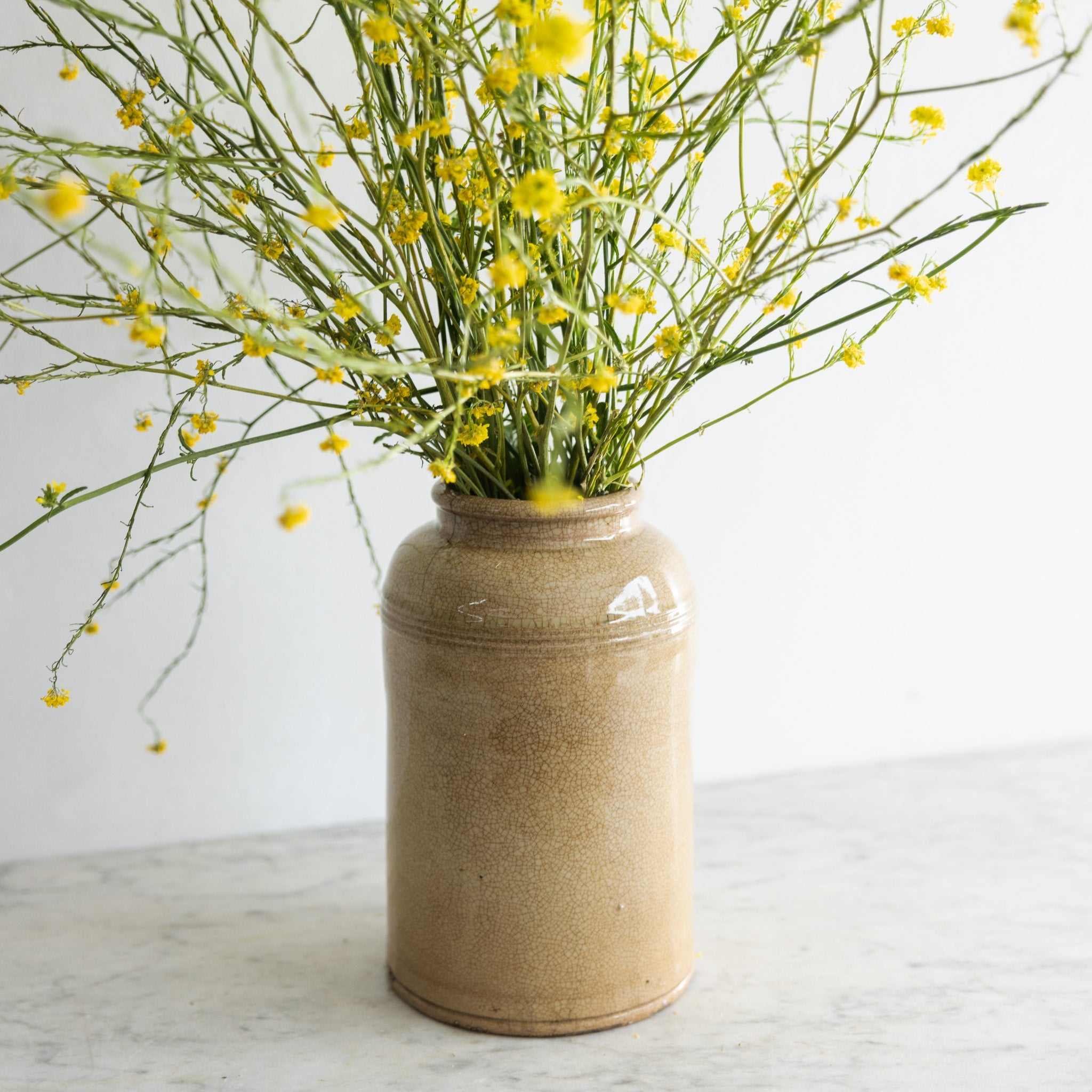 Tall Stoneware Mustard Crock - elsie green - the french kitchen