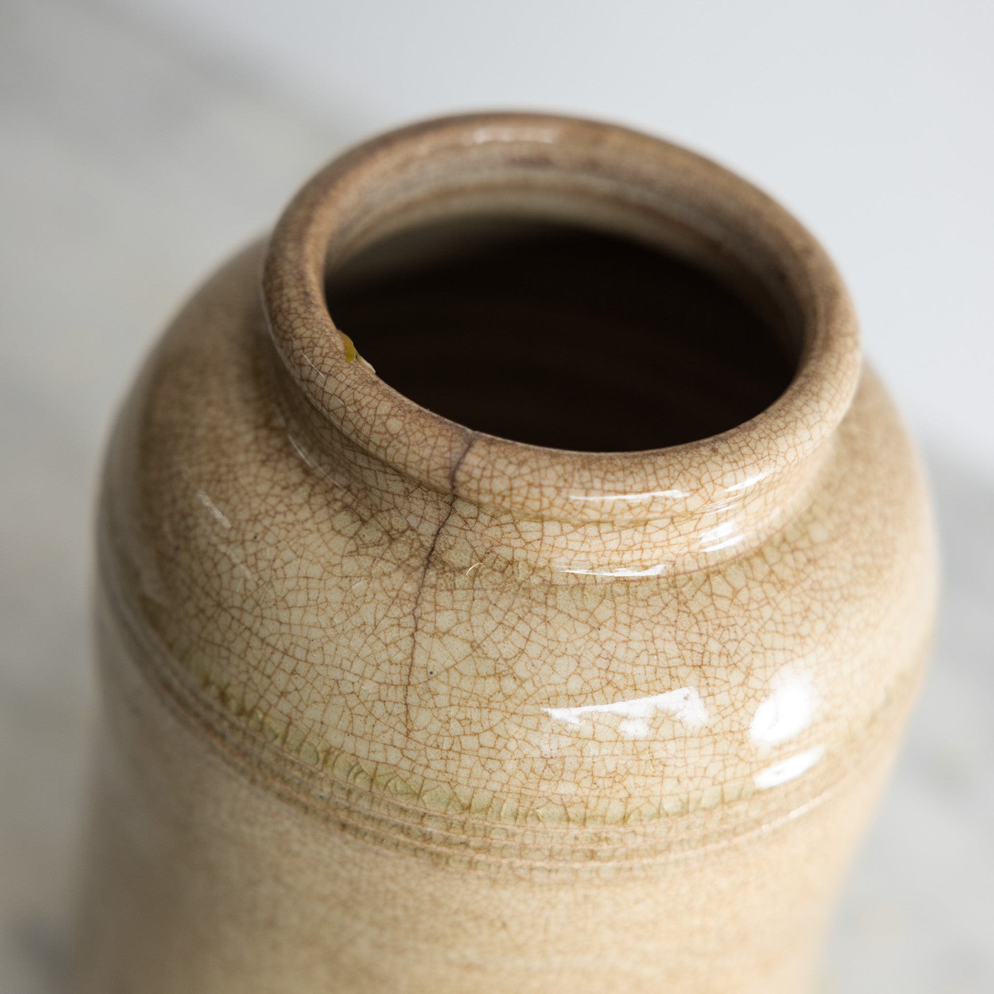 Tall Stoneware Mustard Crock - elsie green - the french kitchen