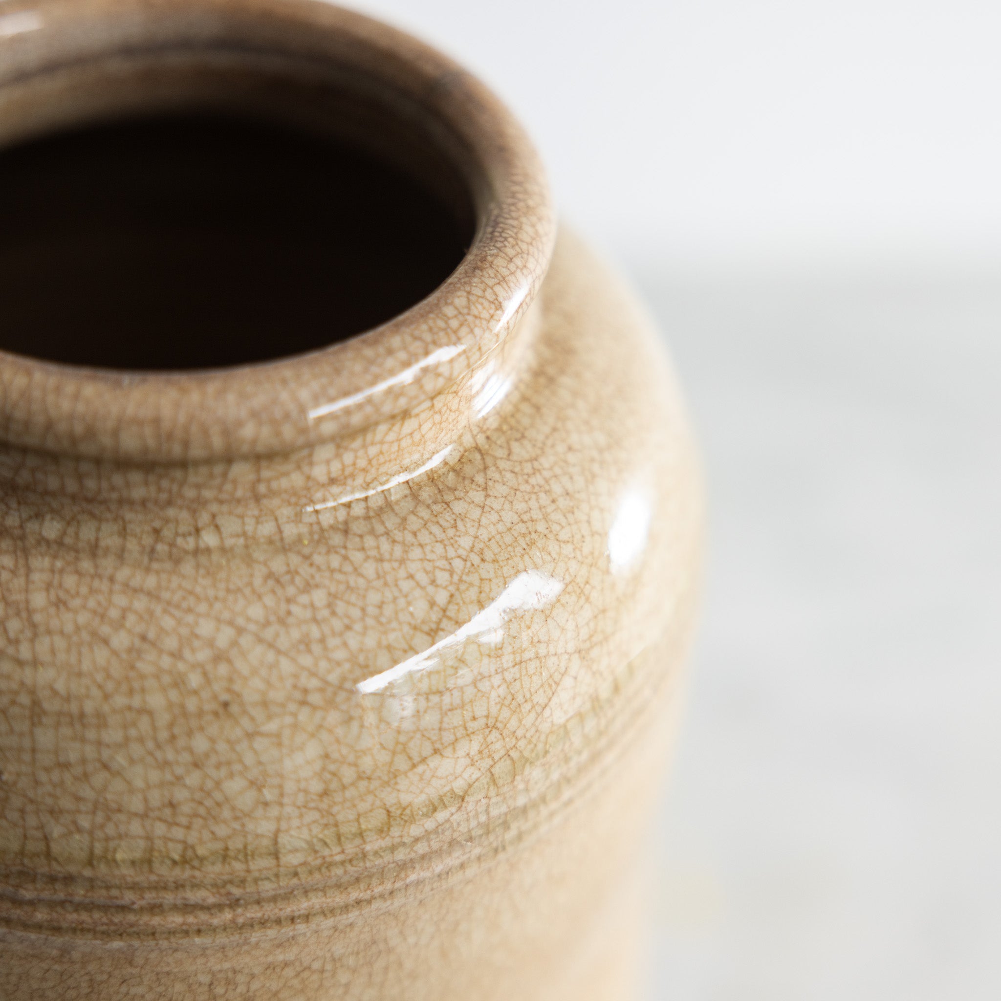 Tall Stoneware Mustard Crock - elsie green - the french kitchen