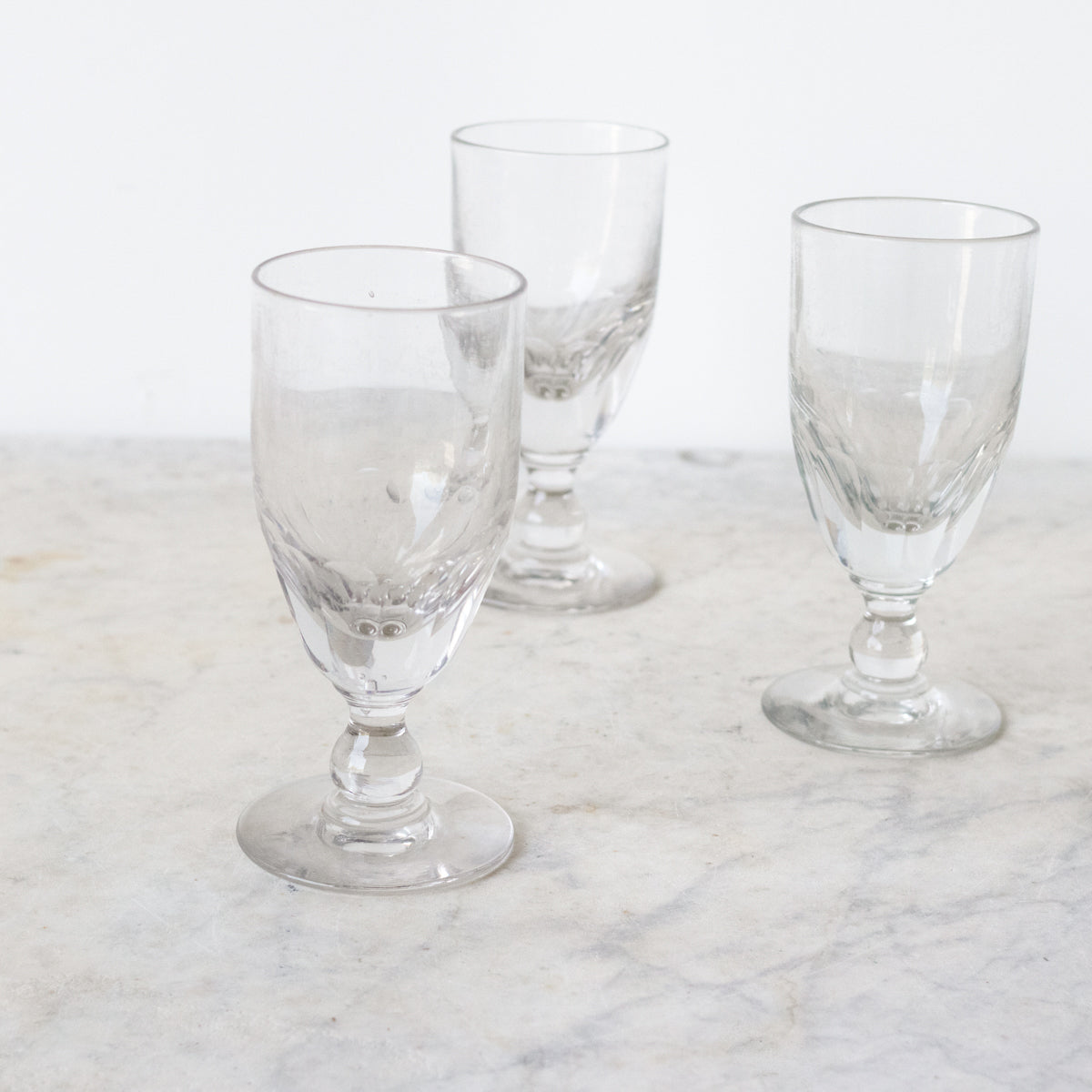 Trio of Cut Glass Absinthe Glasses - elsie green