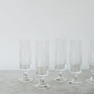 Vintage Engraved Glassware Set - Pairs - elsie green