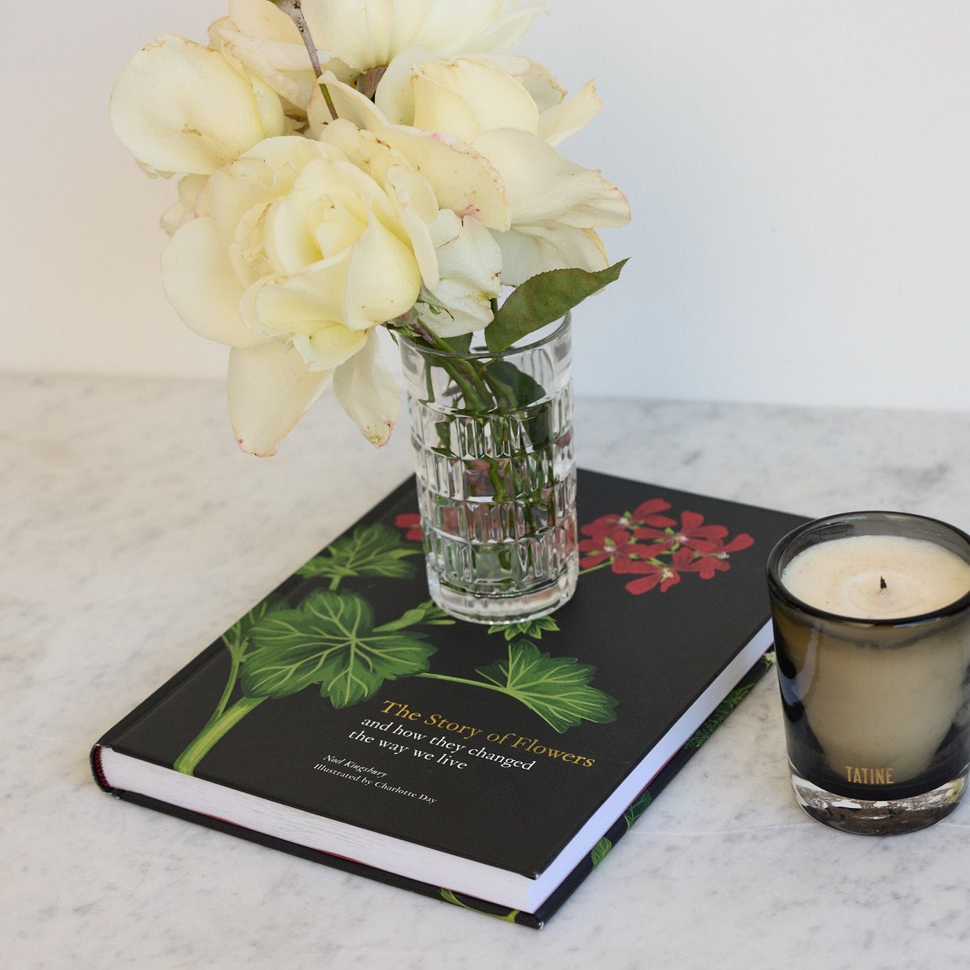 The Story of Flowers with Vintage Bud Vase and Tatine Scented Candle - elsie green - decor