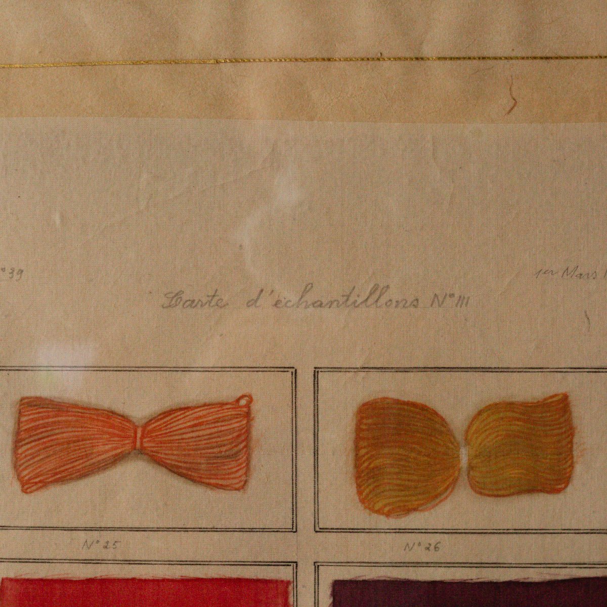 Thread Swatches Watercolor Painting | Dated 1895 - elsie green - art