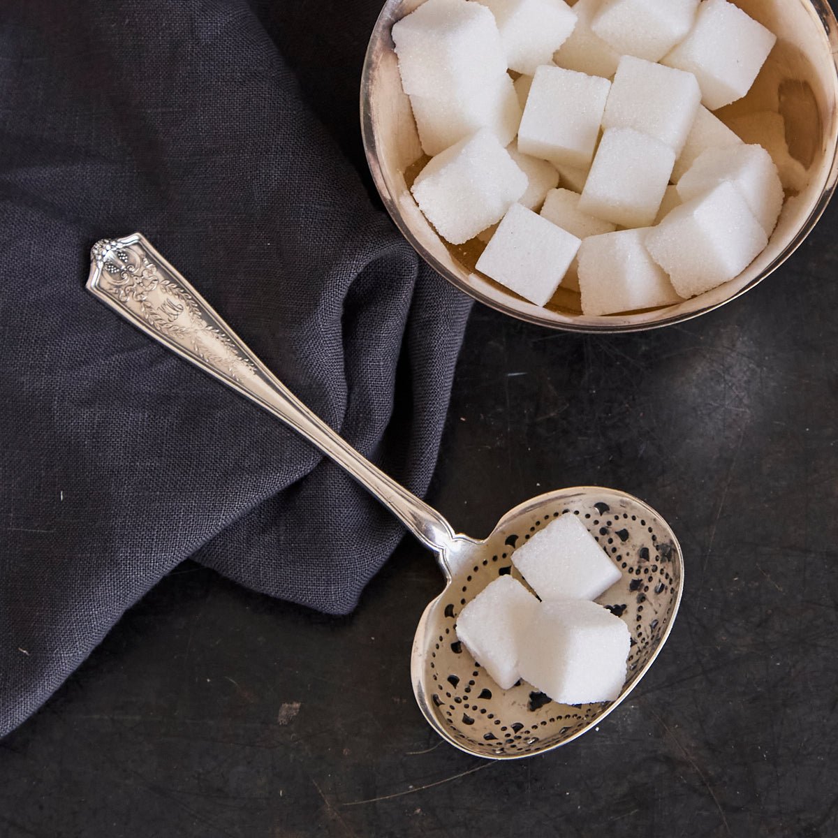 Tiffany and Co. Sterling Sugar Spoon and Paul Revere Silver Bowl | The Patrick Orbe Collection - elsie green - the french kitchen