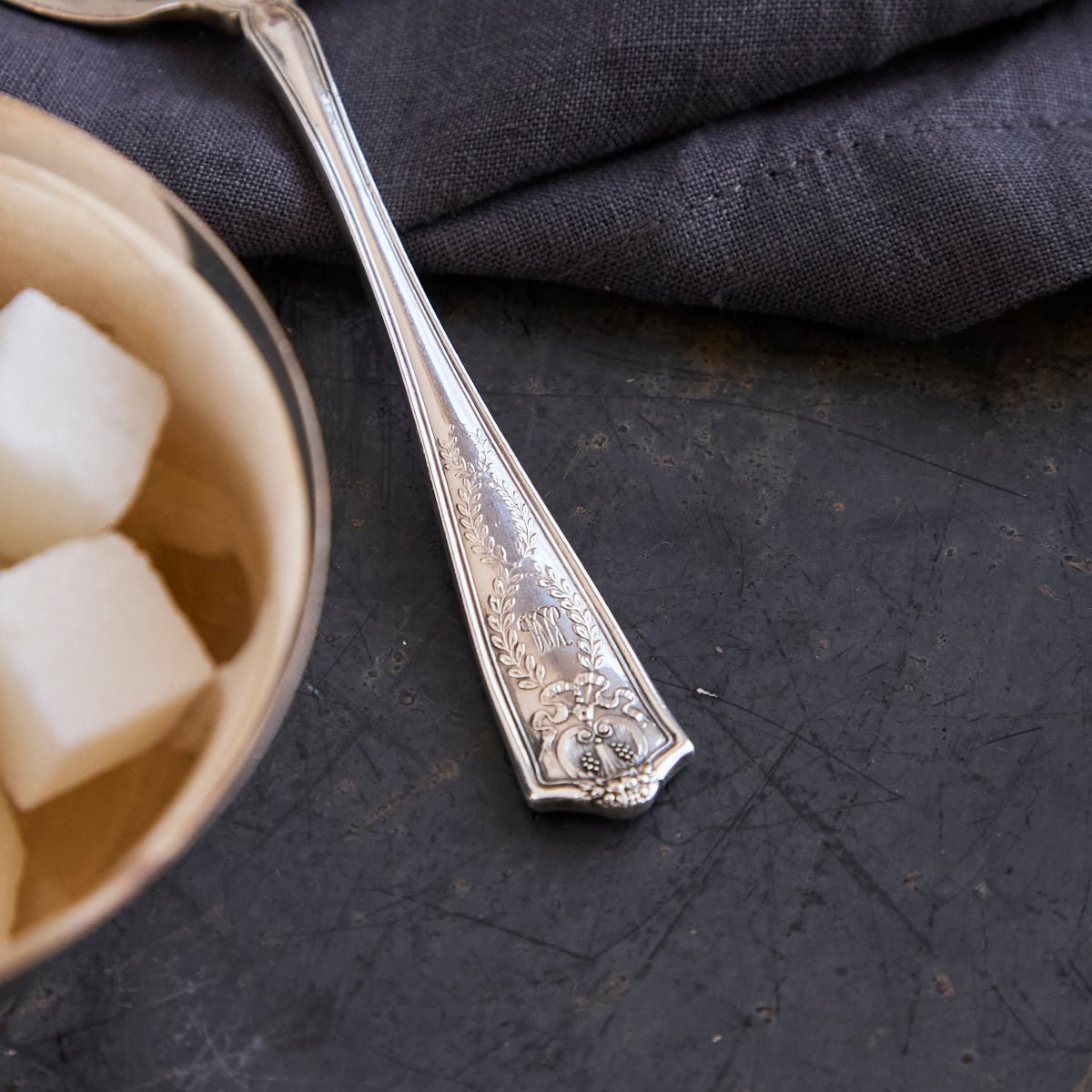 Tiffany and Co. Sterling Sugar Spoon and Paul Revere Silver Bowl | The Patrick Orbe Collection - elsie green - the french kitchen