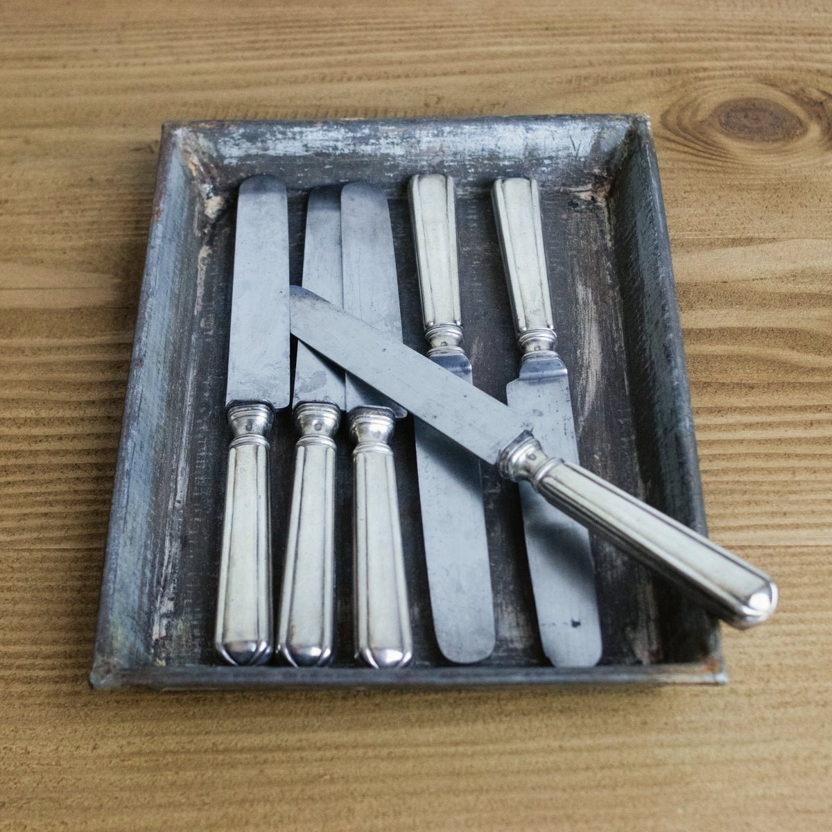 Touron-Parisot Sterling Knife with Paris Stamp Set of 6 - elsie green - the french kitchen