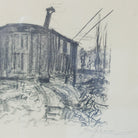 Train Car with Cathedral Drawing - elsie green - art