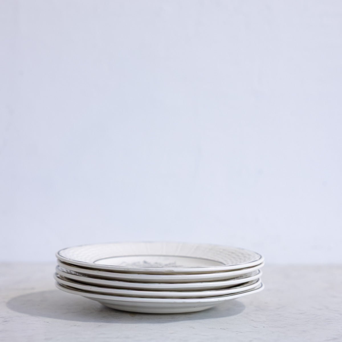 Transferware Les Mois Conversation Plate Set of 5 - elsie green - the french kitchen