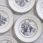 Transferware Les Mois Conversation Plate Set of 5 - elsie green - the french kitchen