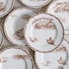 Transferware Plate With Birds, Boats & Shells Set Of 8 - elsie green - The French Kitchen