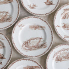 Transferware Plate With Birds, Boats & Shells Set Of 8 - elsie green - The French Kitchen