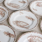 Transferware Plate With Birds, Boats & Shells Set Of 8 - elsie green - The French Kitchen