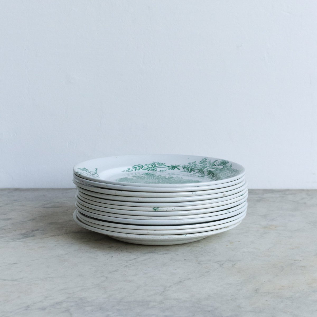 Transferware Plate With Ducks Set Of 12 - elsie green - The French Kitchen