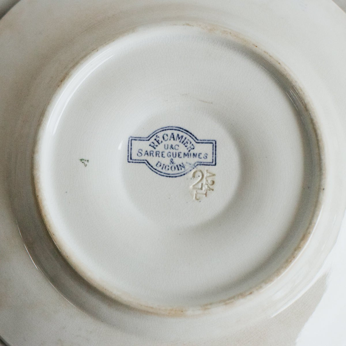 Transferware Recamier Artichoke Plate Set of 6 - elsie green - the french kitchen