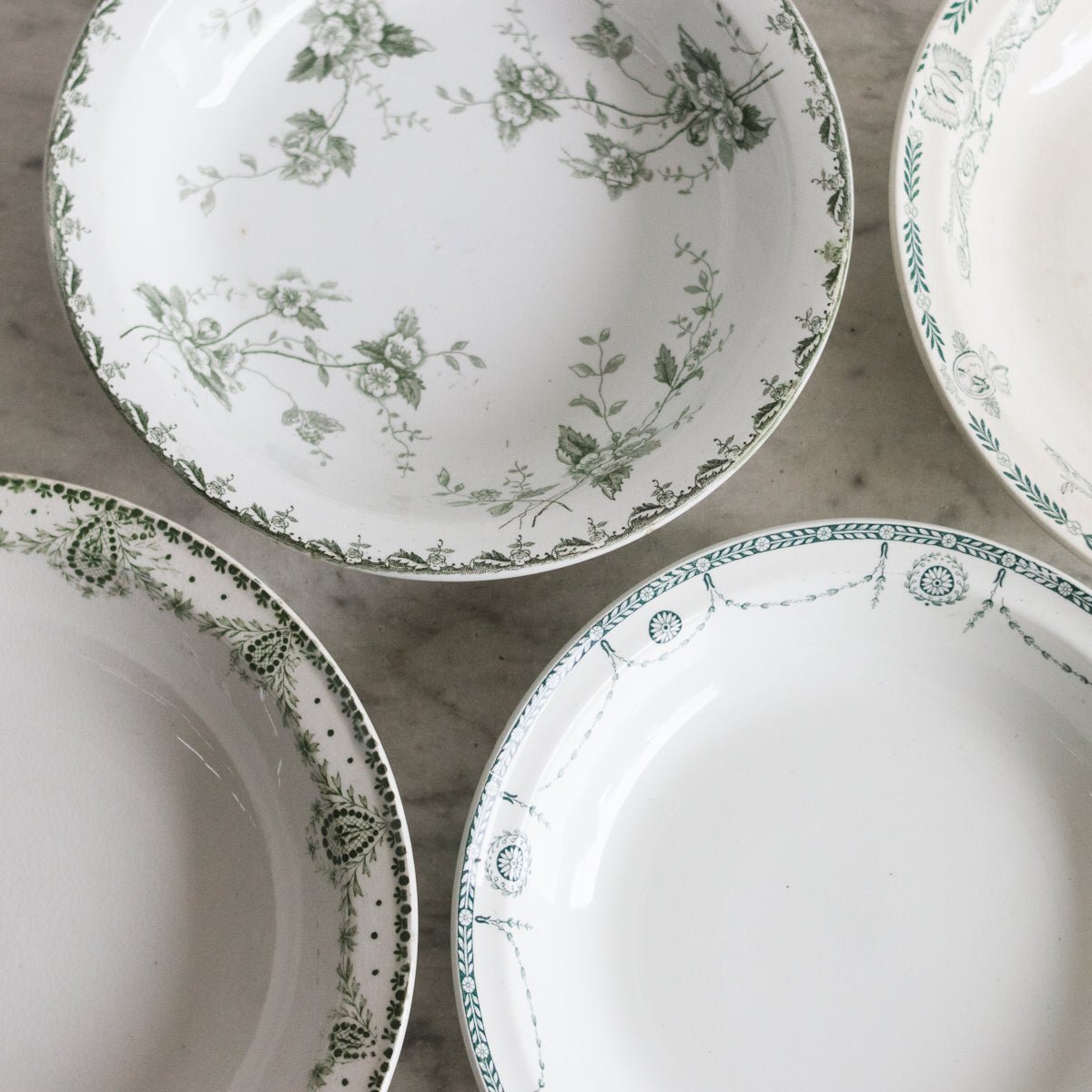 Transferware Serving Bowl with Silver Serving Spoon - elsie green - The French Kitchen