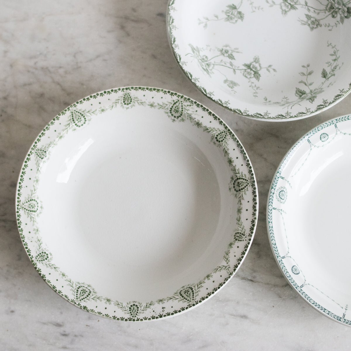 Transferware Serving Bowl with Silver Serving Spoon - elsie green - The French Kitchen