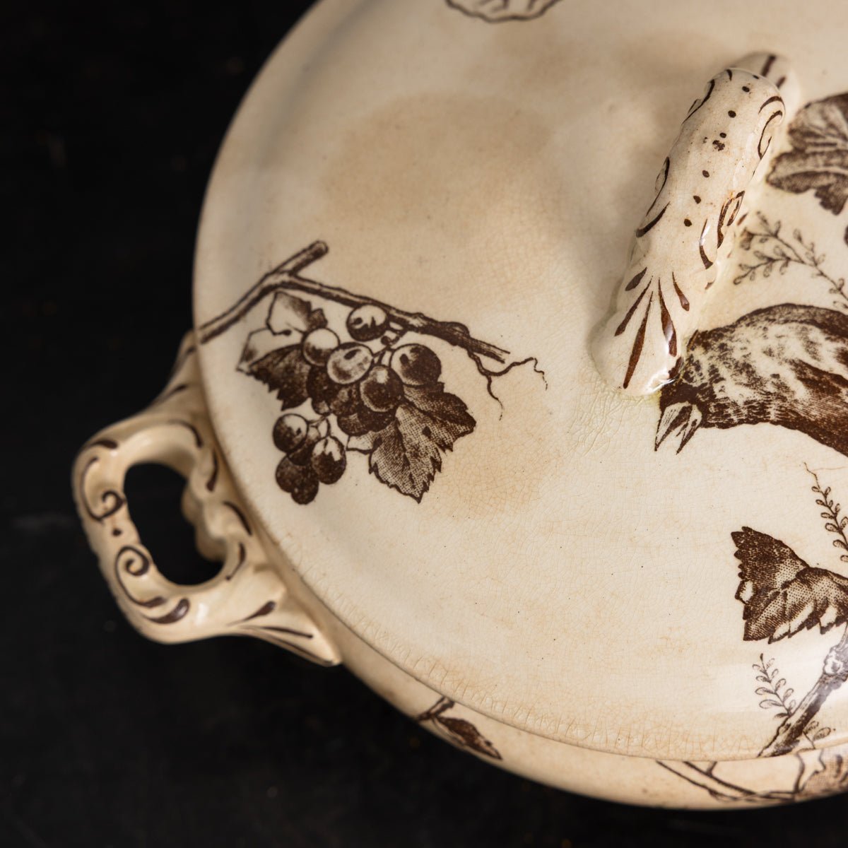 Transferware Tureen with Bird and Vines - elsie green - the french kitchen