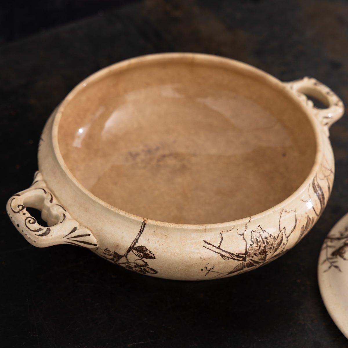 Transferware Tureen with Bird and Vines - elsie green - the french kitchen