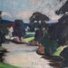 Trees by the Stream Oil Painting - elsie green - art