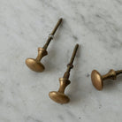 Trio of Antique Brass Cabinet Knobs - elsie green - decor
