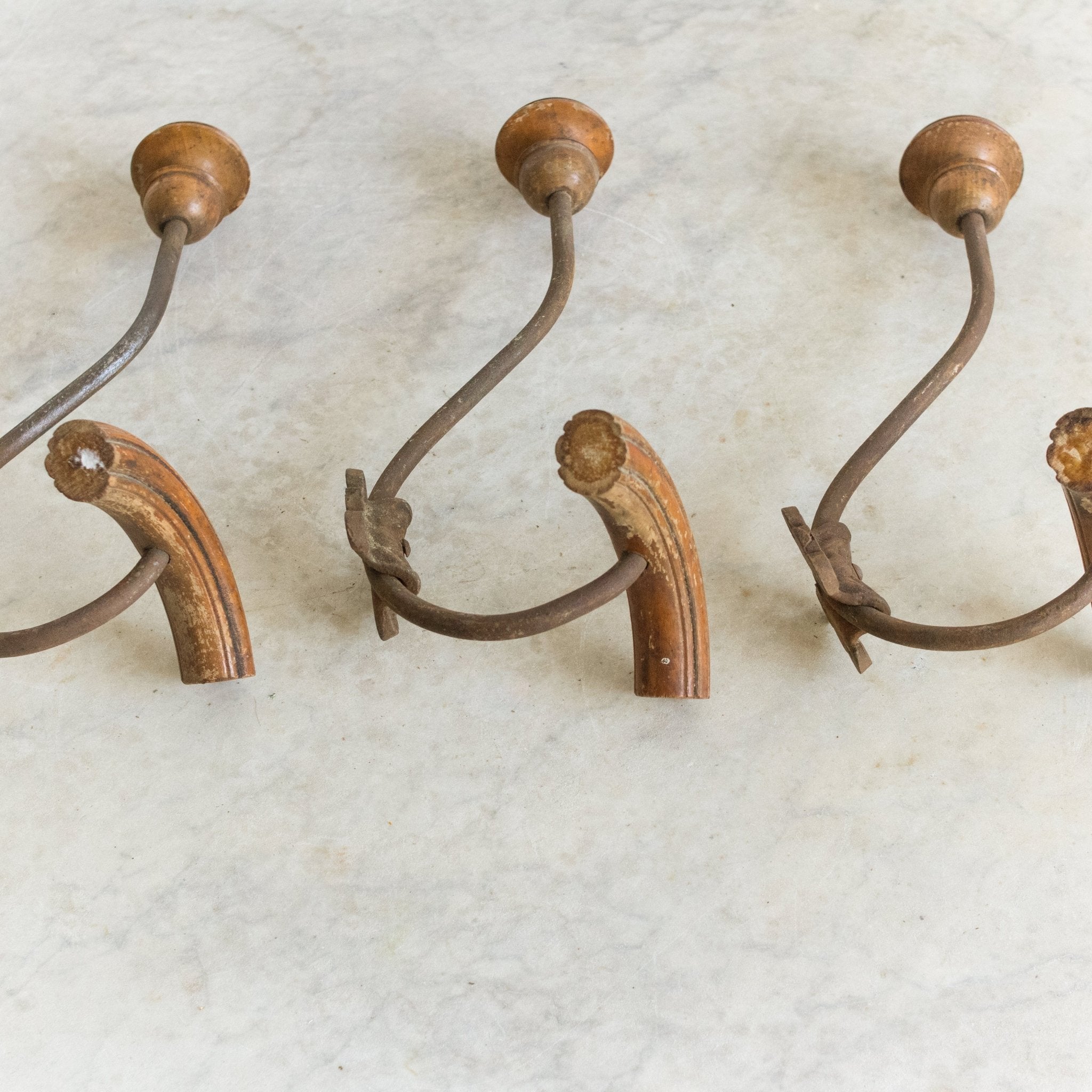 Trio of Antique Coat Hooks No. 136 - elsie green - decor