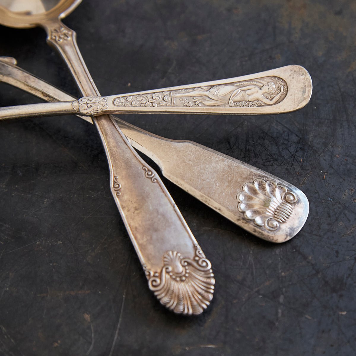 Trio of Antique Serving Spoons | The Patrick Orbe Collection - elsie green - the french kitchen
