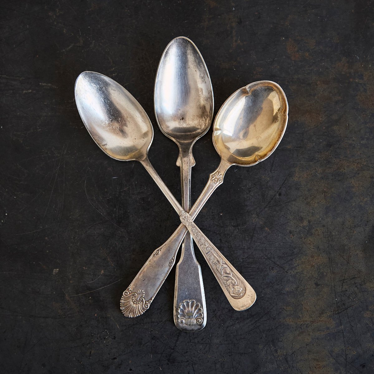 Trio of Antique Serving Spoons | The Patrick Orbe Collection - elsie green - the french kitchen