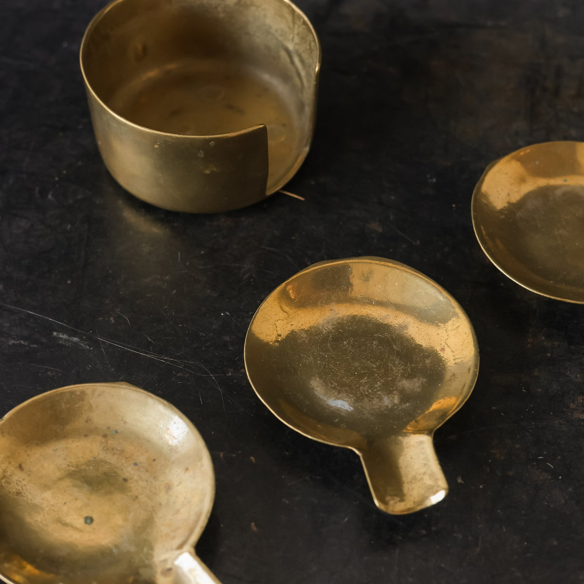 Trio of Brass Ashtrays - elsie green - decor