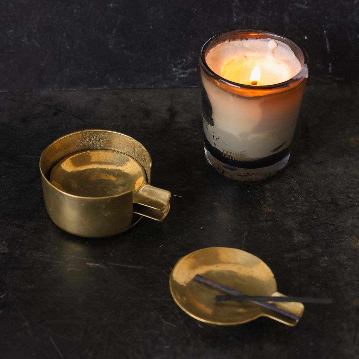 Trio of Brass Ashtrays - elsie green - decor