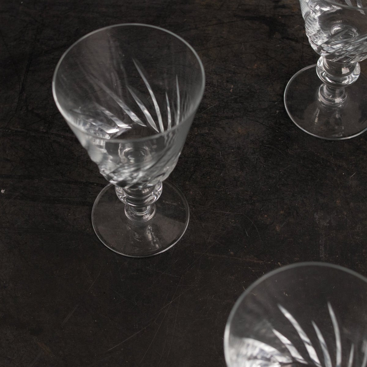 Trio of Crystal Wine Glasses - elsie green - the french kitchen