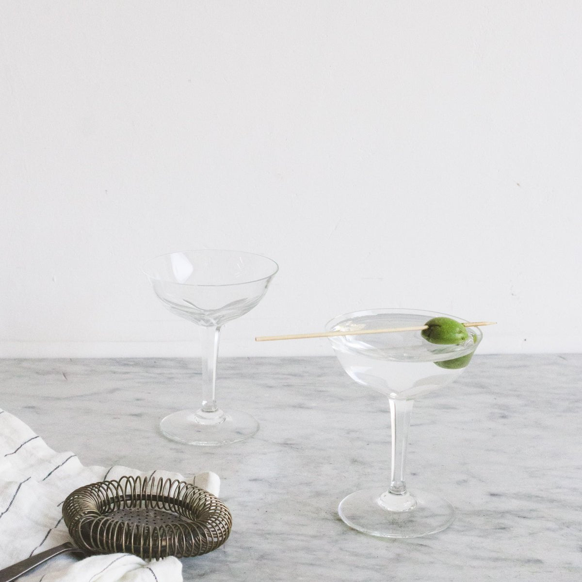 Trio Of Cut Crystal Coupes - elsie green - The French Kitchen