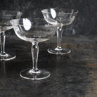 Trio Of Etched Champagne Coupes - elsie green - The French Kitchen
